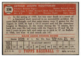 1952 Topps Baseball #238 Art Houtteman Tigers EX-MT 528363