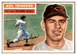 1956 Topps Baseball #080 Gus Triandos Orioles EX-MT White 528372