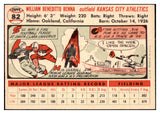 1956 Topps Baseball #082 Bill Renna A's EX-MT White 528373