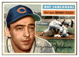 1956 Topps Baseball #086 Ray Jablonski Reds EX-MT White 528375