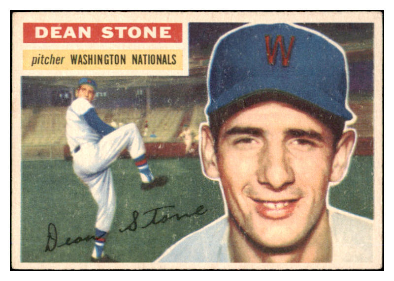 1956 Topps Baseball #087 Dean Stone Senators EX-MT White 528376