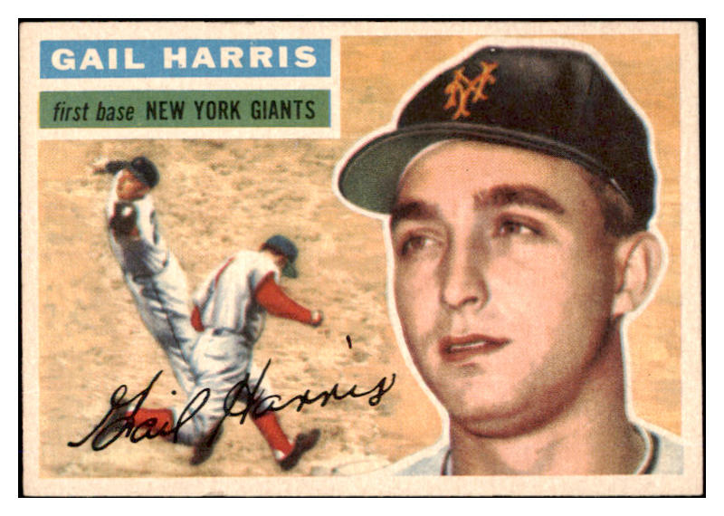 1956 Topps Baseball #091 Gail Harris Giants EX-MT White 528377