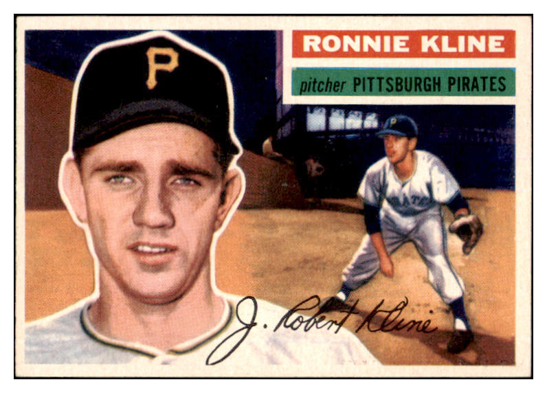 1956 Topps Baseball #094 Ron Kline Pirates EX-MT White 528378