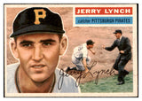 1956 Topps Baseball #097 Jerry Lynch Pirates EX-MT White 528380