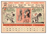 1956 Topps Baseball #097 Jerry Lynch Pirates EX-MT White 528380