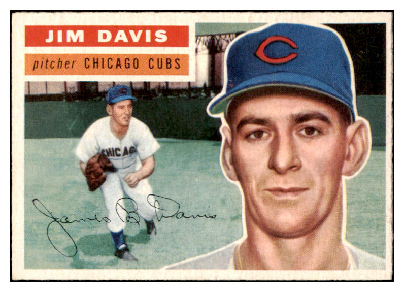 1956 Topps Baseball #102 Jim Davis Cubs EX-MT Gray 528381