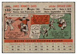 1956 Topps Baseball #102 Jim Davis Cubs EX-MT Gray 528381