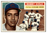1956 Topps Baseball #132 Bobby Avila Indians EX-MT Gray 528384