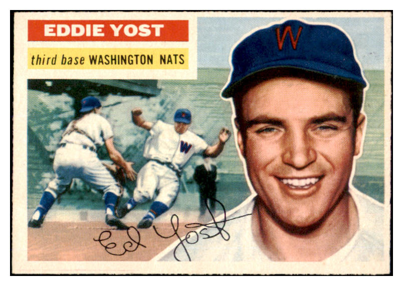 1956 Topps Baseball #128 Eddie Yost Senators EX-MT Gray 528387