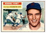1956 Topps Baseball #128 Eddie Yost Senators EX-MT Gray 528387
