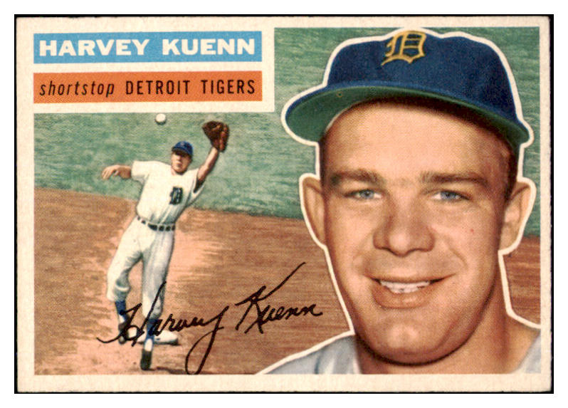 1956 Topps Baseball #155 Harvey Kuenn Tigers EX-MT Gray 528389