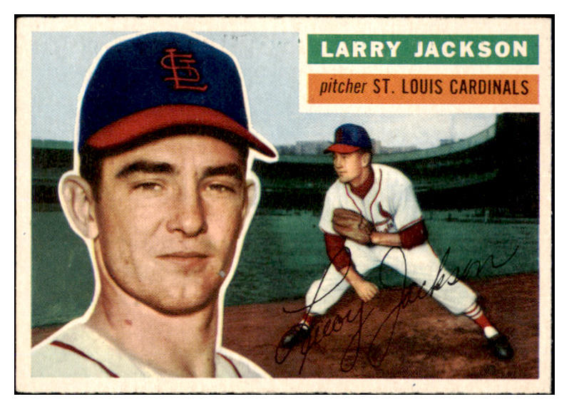 1956 Topps Baseball #119 Larry Jackson Cardinals EX-MT Gray 528400