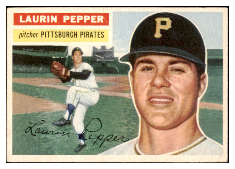 1956 Topps Baseball #108 Laurin Pepper Pirates EX-MT Gray 528404