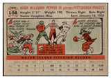 1956 Topps Baseball #108 Laurin Pepper Pirates EX-MT Gray 528404