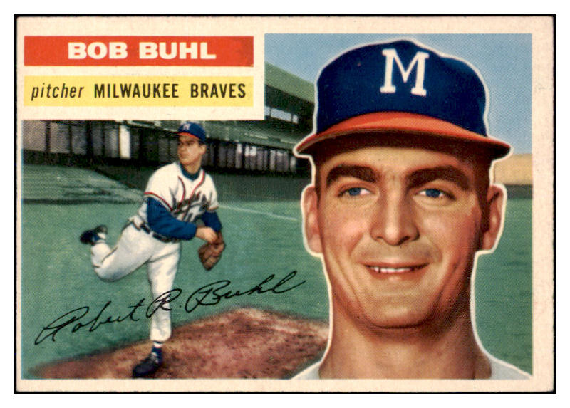 1956 Topps Baseball #244 Bob Buhl Braves EX-MT 528426