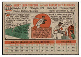 1956 Topps Baseball #239 Harry Simpson A's EX-MT 528429