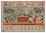 1956 Topps Baseball #209 Max Surkont Pirates EX-MT 528431