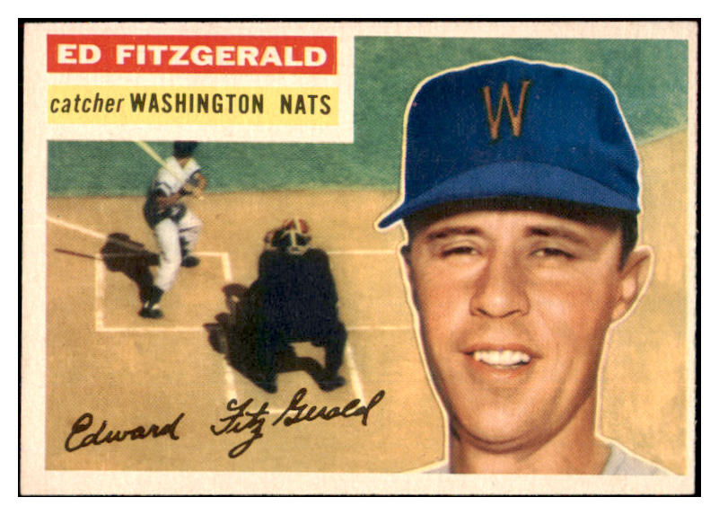 1956 Topps Baseball #198 Ed Fitzgerald Senators EX-MT 528438