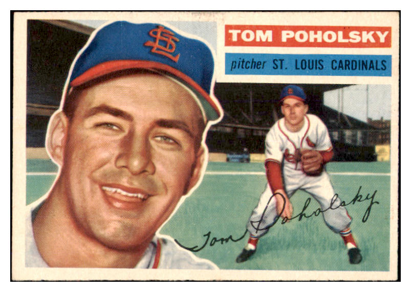 1956 Topps Baseball #196 Tom Poholsky Cardinals EX-MT 528440