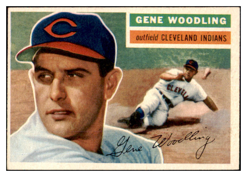 1956 Topps Baseball #163 Gene Woodling Indians EX-MT Gray 528443