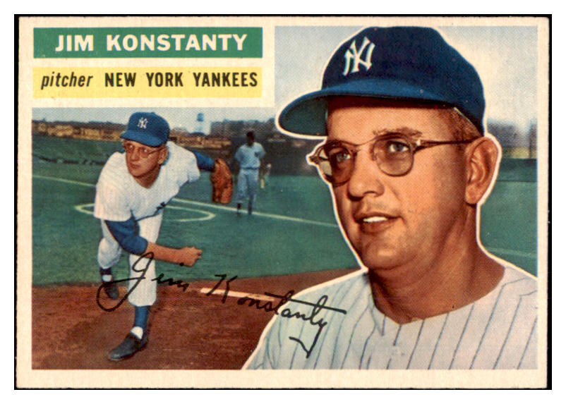 1956 Topps Baseball #321 Jim Konstanty Yankees EX-MT 528444