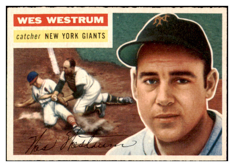 1956 Topps Baseball #156 Wes Westrum Giants EX-MT Gray 528452
