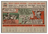 1956 Topps Baseball #156 Wes Westrum Giants EX-MT Gray 528452