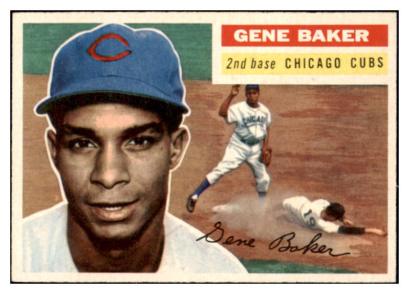 1956 Topps Baseball #142 Gene Baker Cubs EX-MT Gray 528459