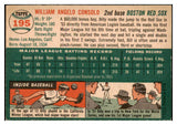 1954 Topps Baseball #195 Billy Consolo Red Sox EX-MT 528468