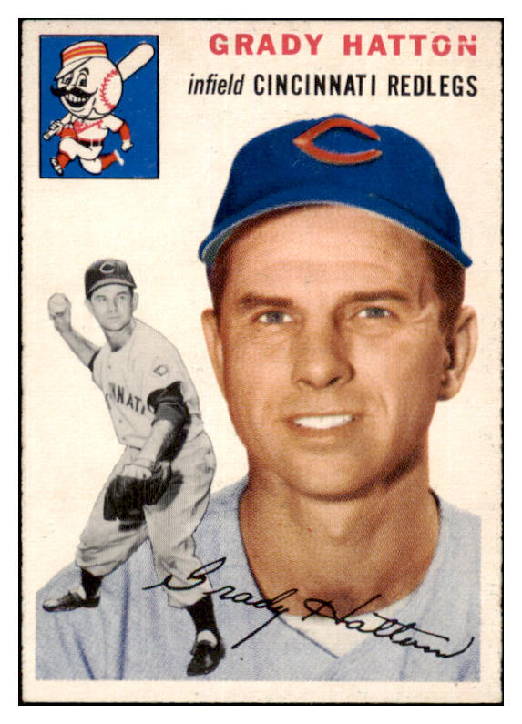 1954 Topps Baseball #208 Grady Hatton Reds EX-MT 528469