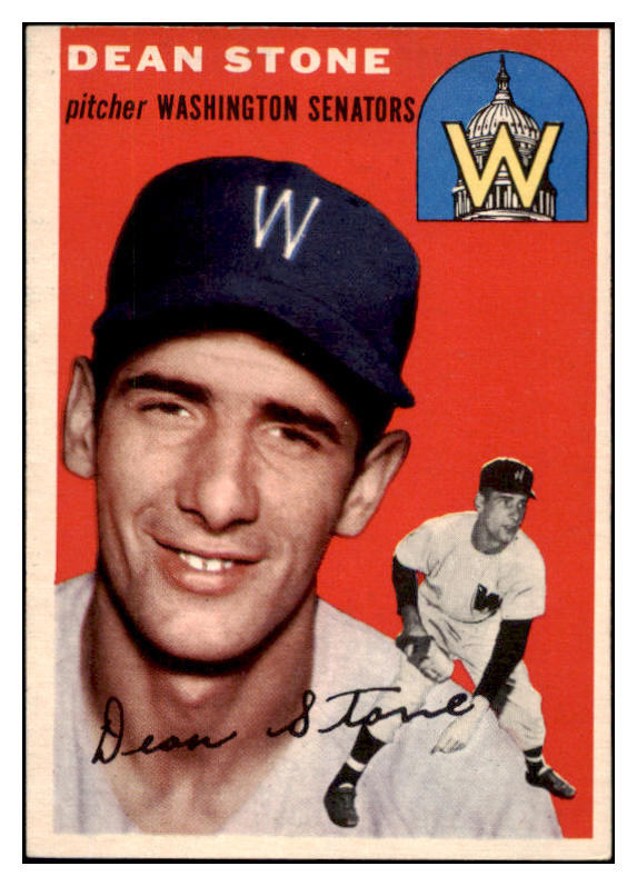 1954 Topps Baseball #114 Dean Stone Senators EX-MT 528472