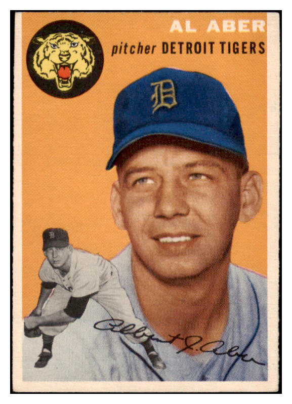 1954 Topps Baseball #238 Al Aber Tigers EX 528476