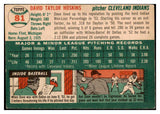 1954 Topps Baseball #081 Dave Hoskins Indians EX 528486