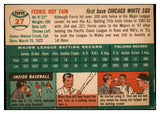 1954 Topps Baseball #027 Ferris Fain White Sox EX 528498