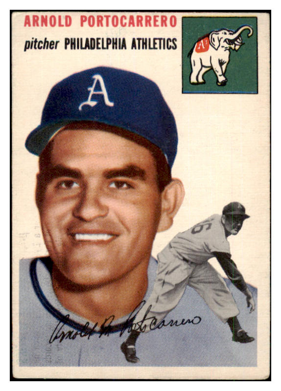 1954 Topps Baseball #214 Arnie Portocarrero A's EX 528504