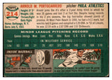 1954 Topps Baseball #214 Arnie Portocarrero A's EX 528504