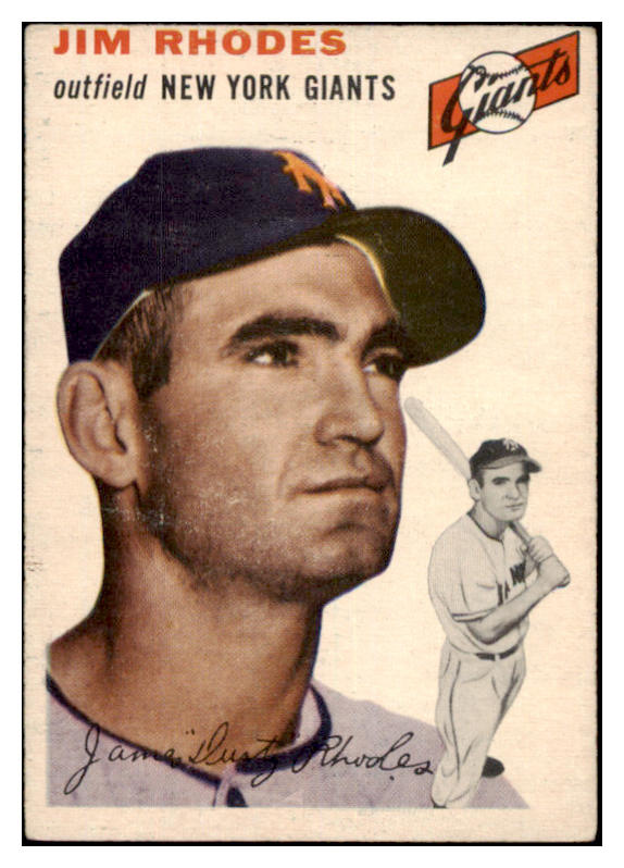 1954 Topps Baseball #170 Dusty Rhodes Giants EX 528508
