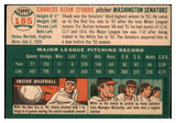 1954 Topps Baseball #185 Chuck Stobbs Senators EX 528512