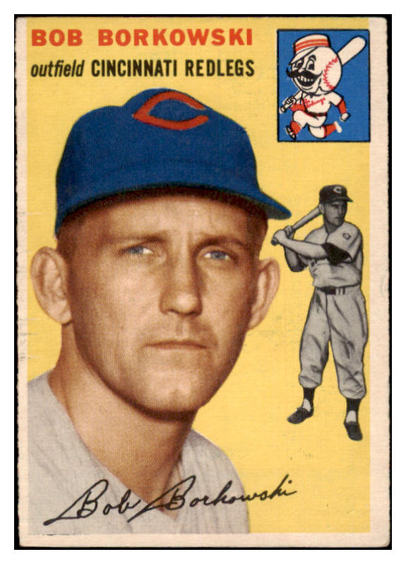 1954 Topps Baseball #138 Bob Borkowski Reds EX 528515