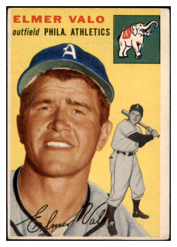 1954 Topps Baseball #145 Elmer Valo A's EX 528516