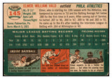 1954 Topps Baseball #145 Elmer Valo A's EX 528516