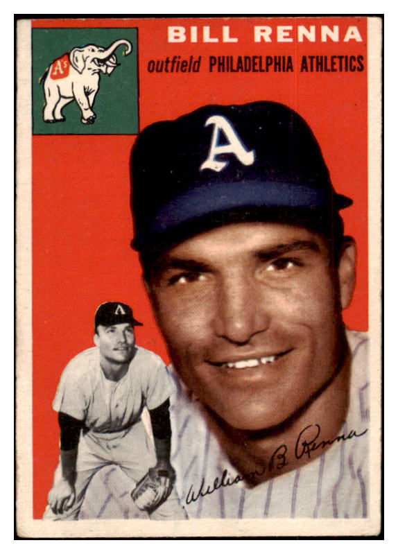 1954 Topps Baseball #112 Bill Renna A's VG-EX 528541