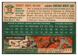 1954 Topps Baseball #058 Bob Wilson White Sox VG-EX 528543