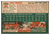 1954 Topps Baseball #064 Hank Thompson Giants VG-EX 528545