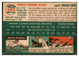 1954 Topps Baseball #243 Ray Blades Cubs VG-EX 528553