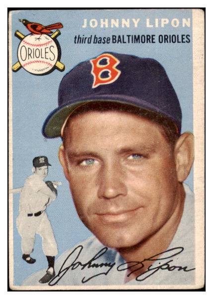 1954 Topps Baseball #019 Johnny Lipon White Sox VG-EX 528556
