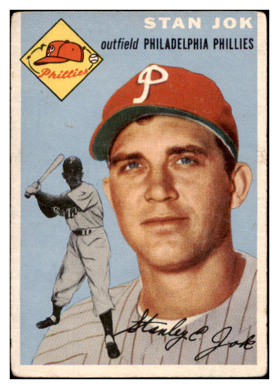 1954 Topps Baseball #196 Stan Jok Phillies VG-EX 528562