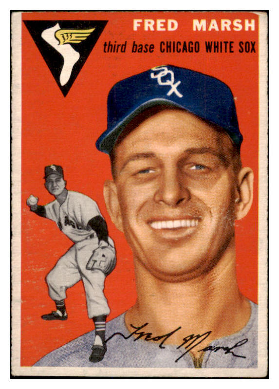 1954 Topps Baseball #218 Fred Marsh White Sox VG-EX 528567