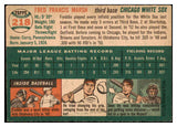 1954 Topps Baseball #218 Fred Marsh White Sox VG-EX 528567