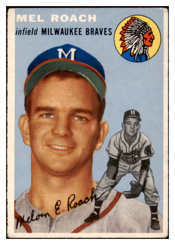 1954 Topps Baseball #181 Mel Roach Braves VG-EX 528576